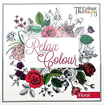 351x355 anti stress adult colouring book relax colour floral flower - Flower Drawing Games