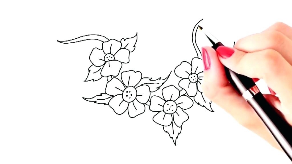 1024x576 pretty flower pictures to draw exquisite how to draw beautiful - Flower Drawing Ideas