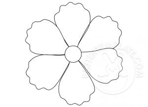 300x217 easter flowers template easter template - Flower Drawing Template