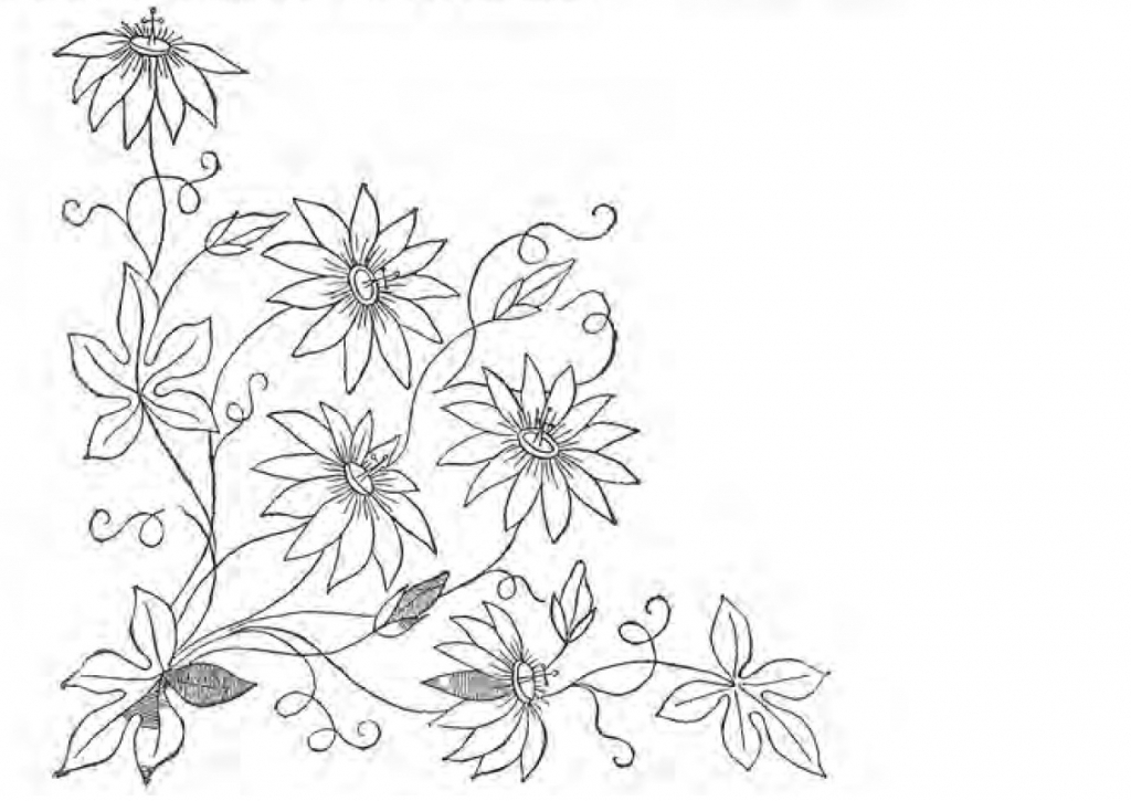 1024x725 Hand Drawing Templates - Flower Drawing Template