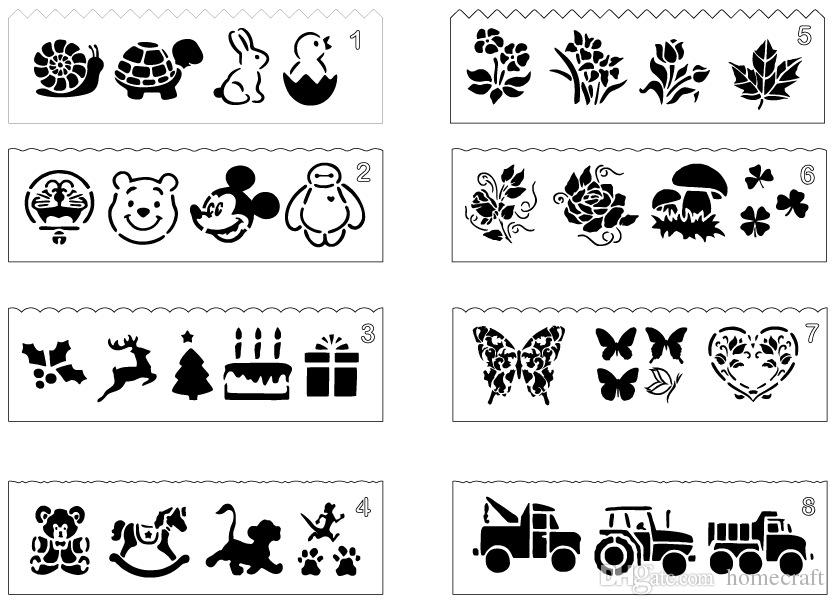 835x606 novel plastic drawing template lace flower animal car - Flower Drawing Template