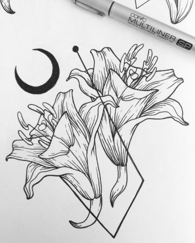 400x500 Flower Drawing Tumblr - Flower Drawing Tumblr