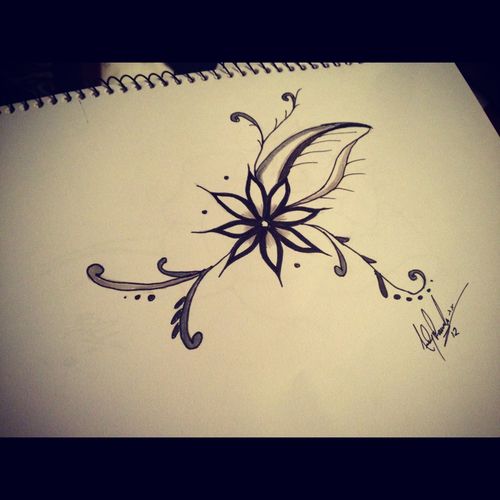 500x500 flower drawing tumblr flower drawings drawings, art, flower - Flower Drawing Tumblr Easy