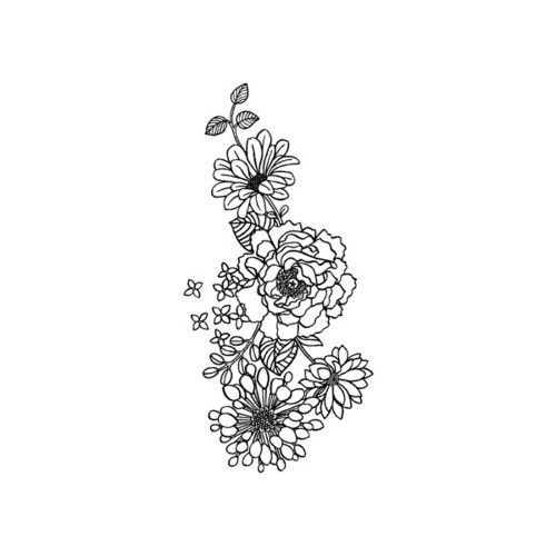 500x500 Tattoo Idea Tattoo Flower Outline Tattoo, Tumblr Flower - Flower Drawing Tumblr Transparent