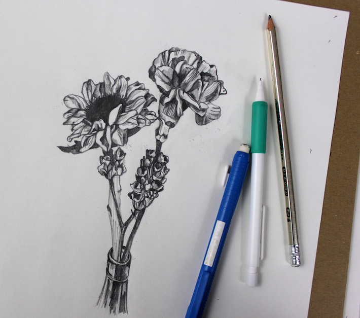 710x627 Step - Flower Drawing Tutorial
