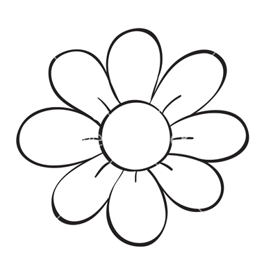 380x400 Photos Flower Cartoon Drawing - Flower Drawing Vector