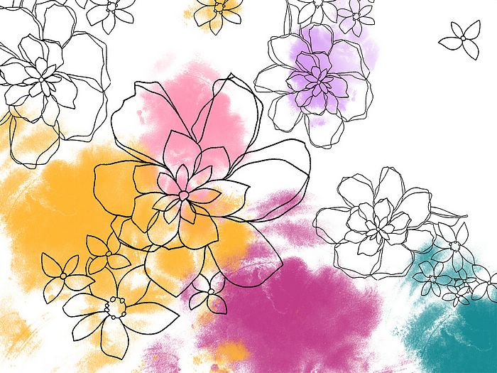700x525 Flower Design Wallpaper Rose Pictures - Flower Drawing Wallpaper