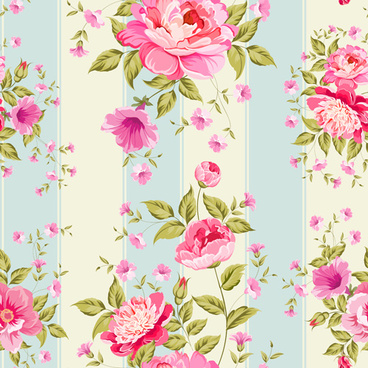 368x368 Pink Flower Drawing Pattern Free Vector Download - Flower Drawing Wallpaper