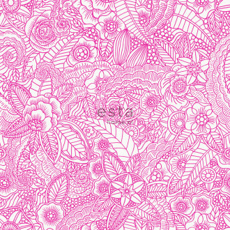 330x330 chalk printed eco texture non woven wallpaper flower pen drawing - Flower Drawing Wallpaper