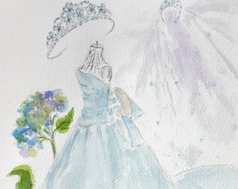 340x270 Flower Dress Sketch Etsy - Flower Dress Drawing