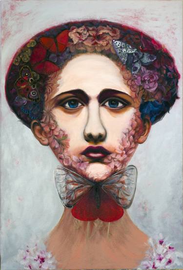 375x553 Flower Face Painting - Flower Face Drawing