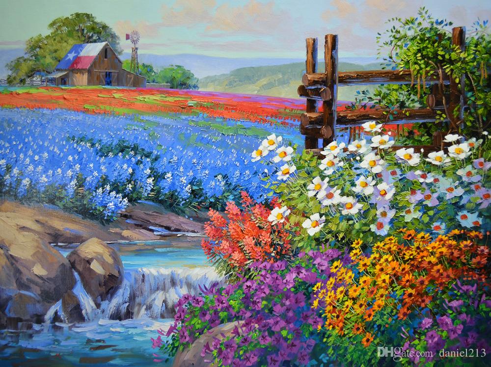 1000x747 Inches Flowers Garden Field Of Lone Star State Diy - Flower Garden Drawing