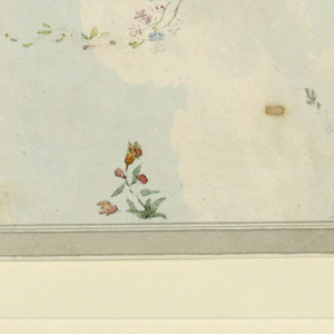 300x300 drawing, ceiling design with doves and flower garlands, possibly - Flower Garland Drawing