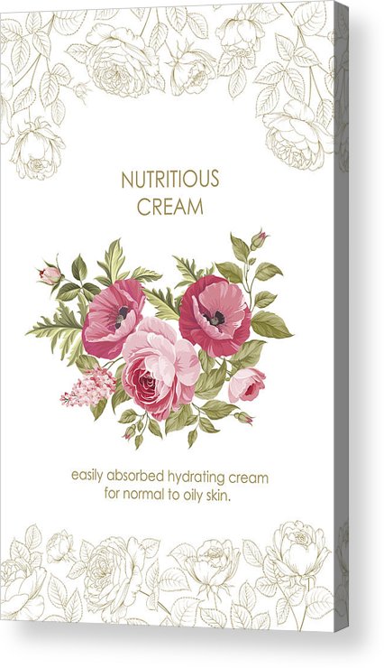 426x740 flower garland and invitation card acrylic print - Flower Garland Drawing