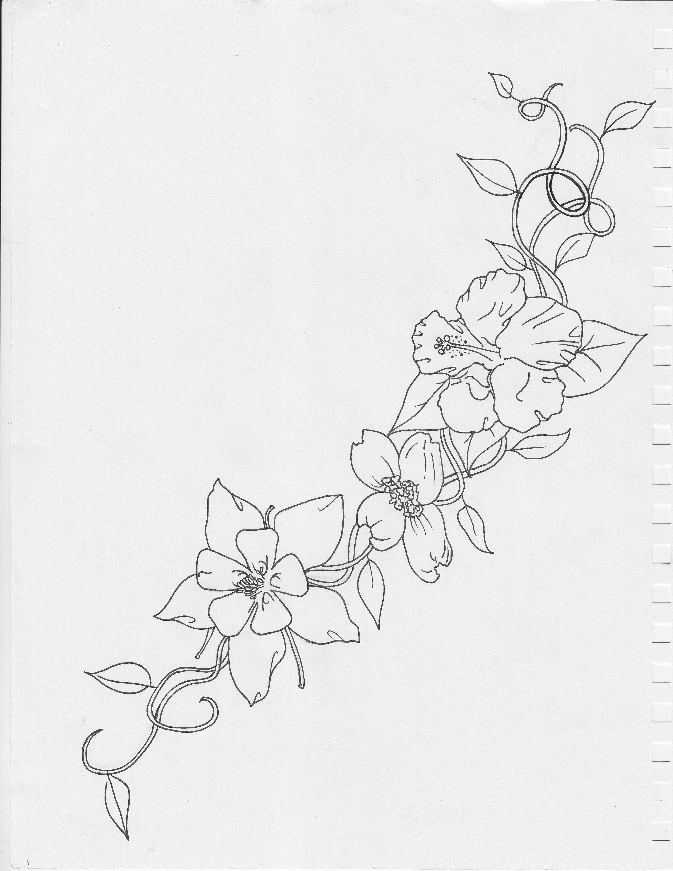 Flower Garland Drawing at Explore collection of