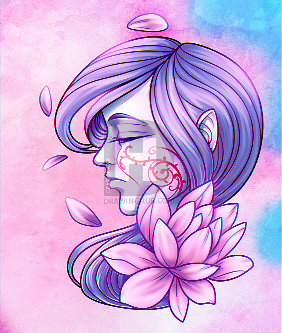 Flower Girl Drawing at Explore collection of