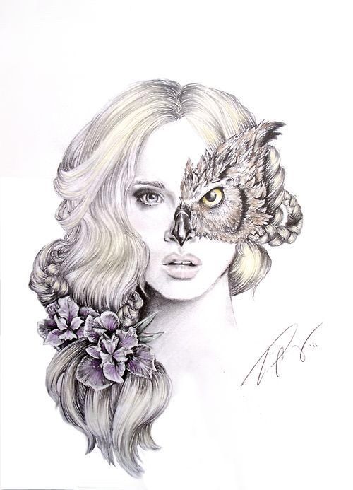 500x693 Drawing - Flower Girl Drawing