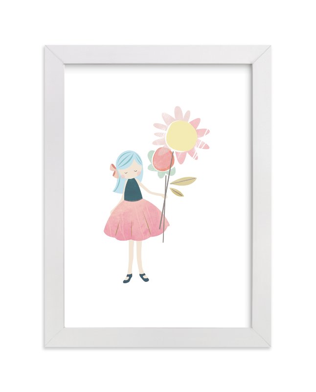646x800 Flower Girl Wall Art Prints - Flower Girl Drawing