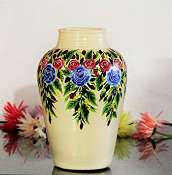 350x355 Inches Handmade Terracotta Home Decorative Flower Vase Flower - Flower In A Pot Drawing