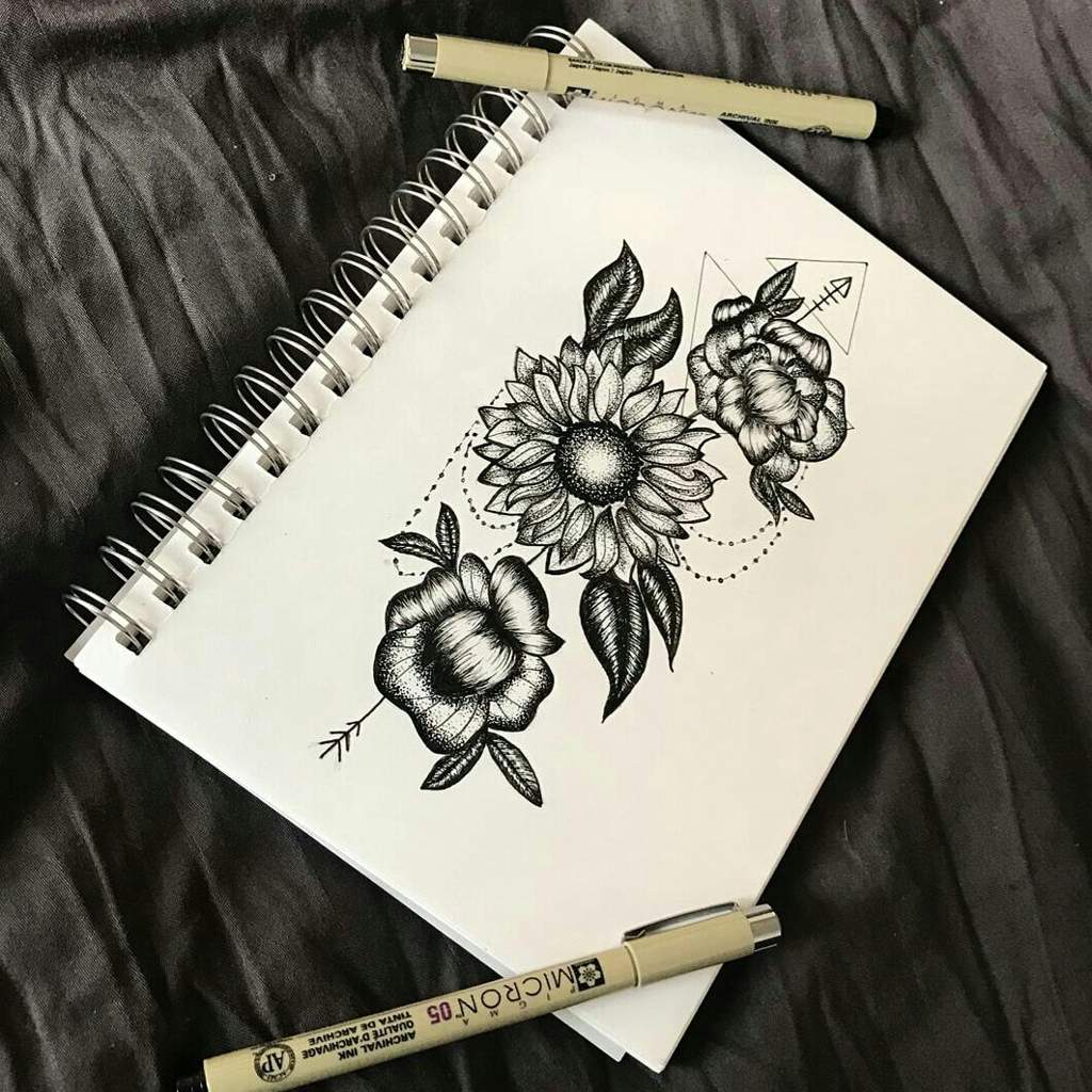 1024x1024 Flower Ink Art Amino - Flower Ink Drawing