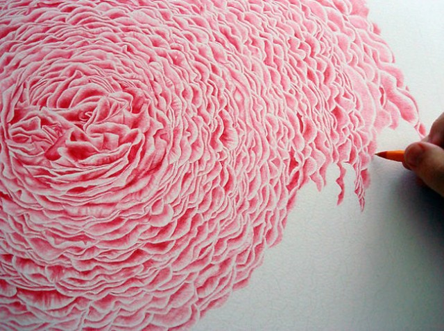 640x478 flower ink drawing fubiz media - Flower Ink Drawing