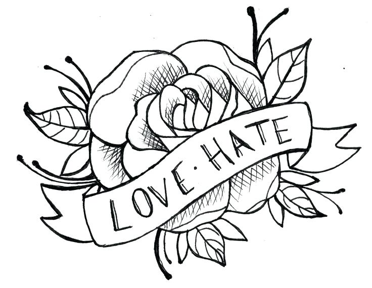 736x570 Flower Drawing Outline Simple Rose Line Drawing Best Of Rose - Flower Line Drawing