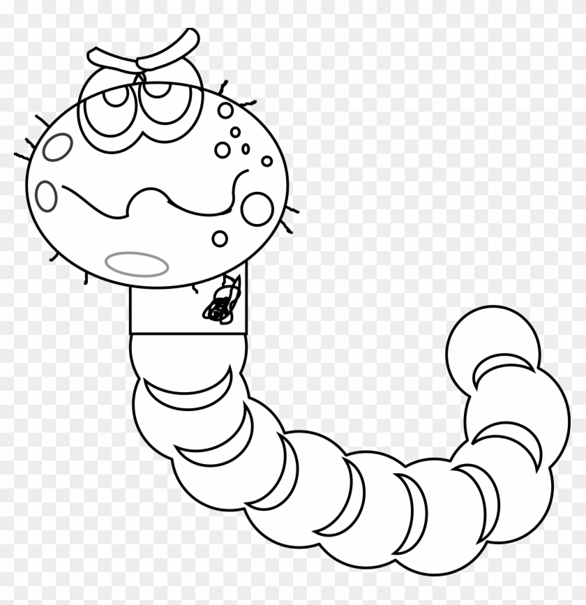 840x867 Worm Clipart Line Drawing Flower - Flower Line Drawing Clip Art Free