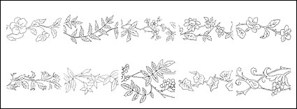 425x157 Free Download Of Flower Type Of Line Drawing Vector Diagram - Flower Line Drawing Vector