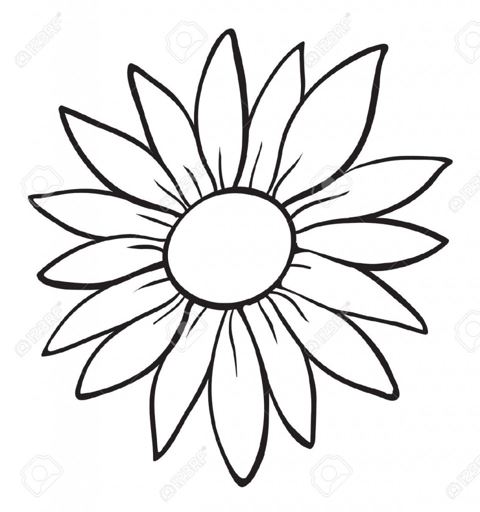 Flower Outline Drawing at Explore collection of