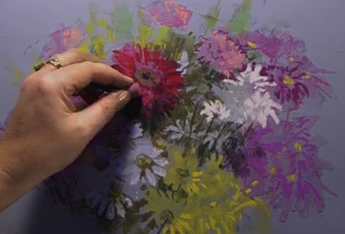 500x340 Learn To Paint Flowers In Pastel - Flower Pastel Drawing