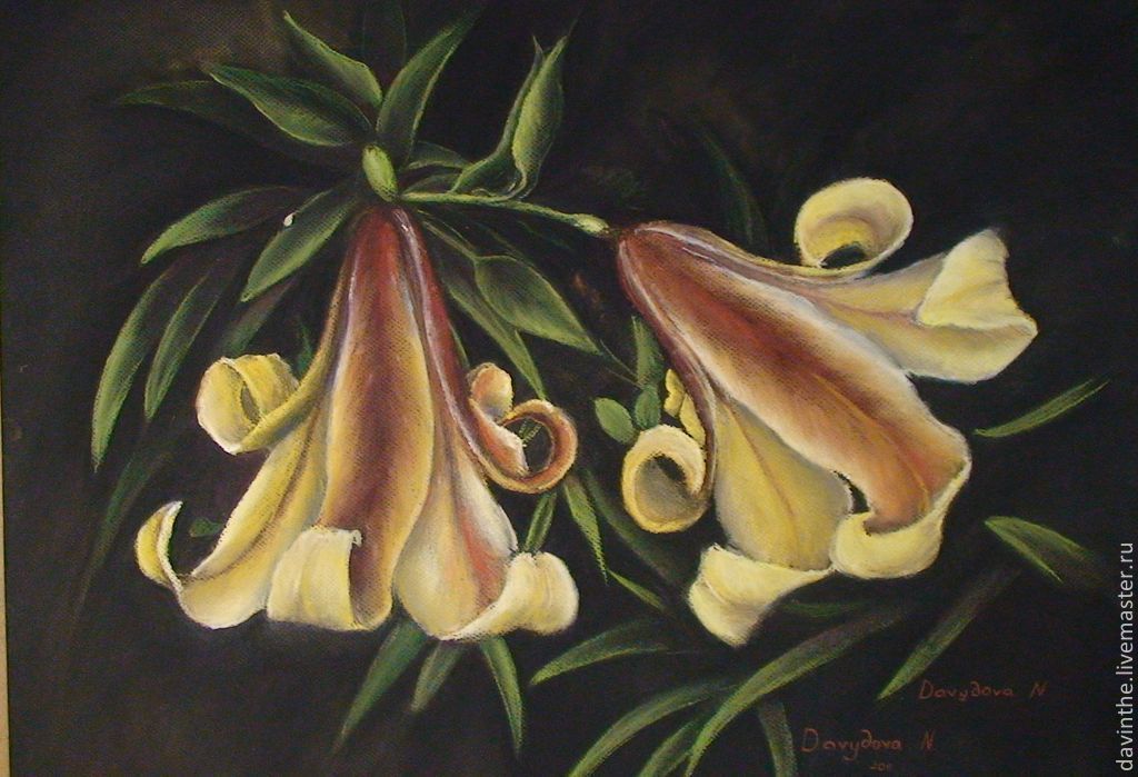 1024x699 soft pastel painting shop online on livemaster with shipping - Flower Pastel Drawing