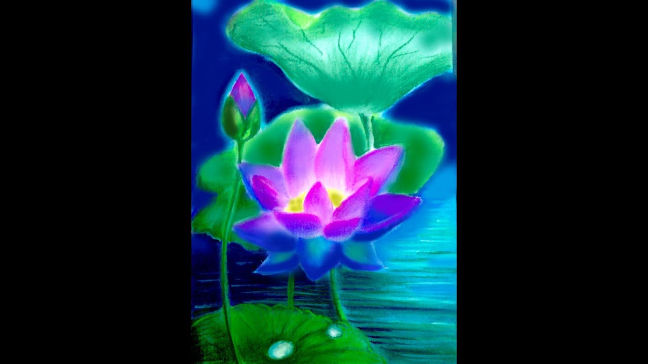 1280x720 How To Draw Flower With Soft Pastels - Flower Pastel Drawing