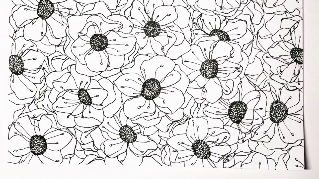 Flower Pattern Drawing at Explore collection of