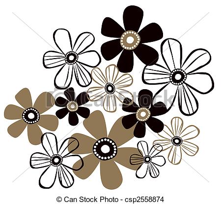 450x414 A Beautiful Drawing Of Simple Flower Patterns - Flower Pattern Drawing