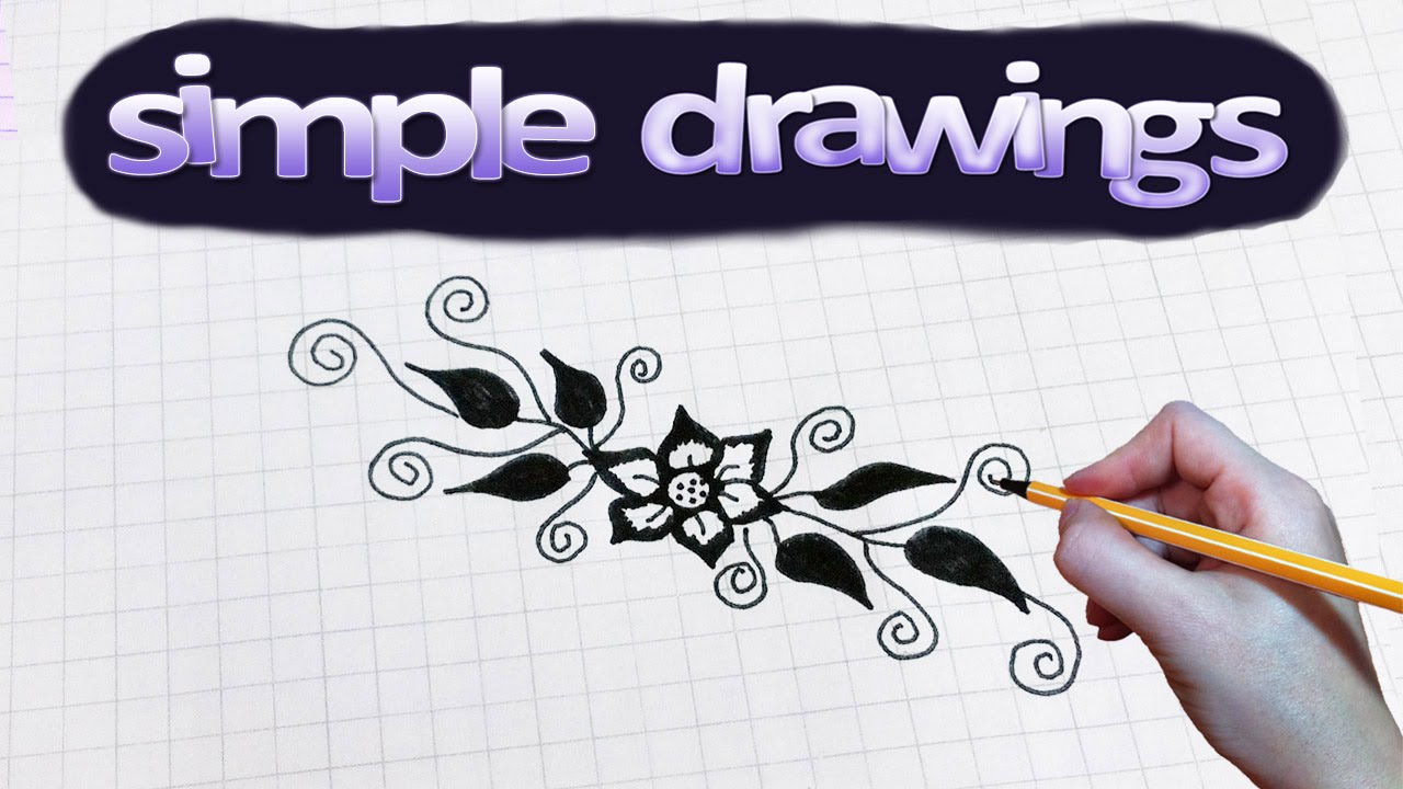 1280x720 Simple Drawings - Flower Pattern Drawing