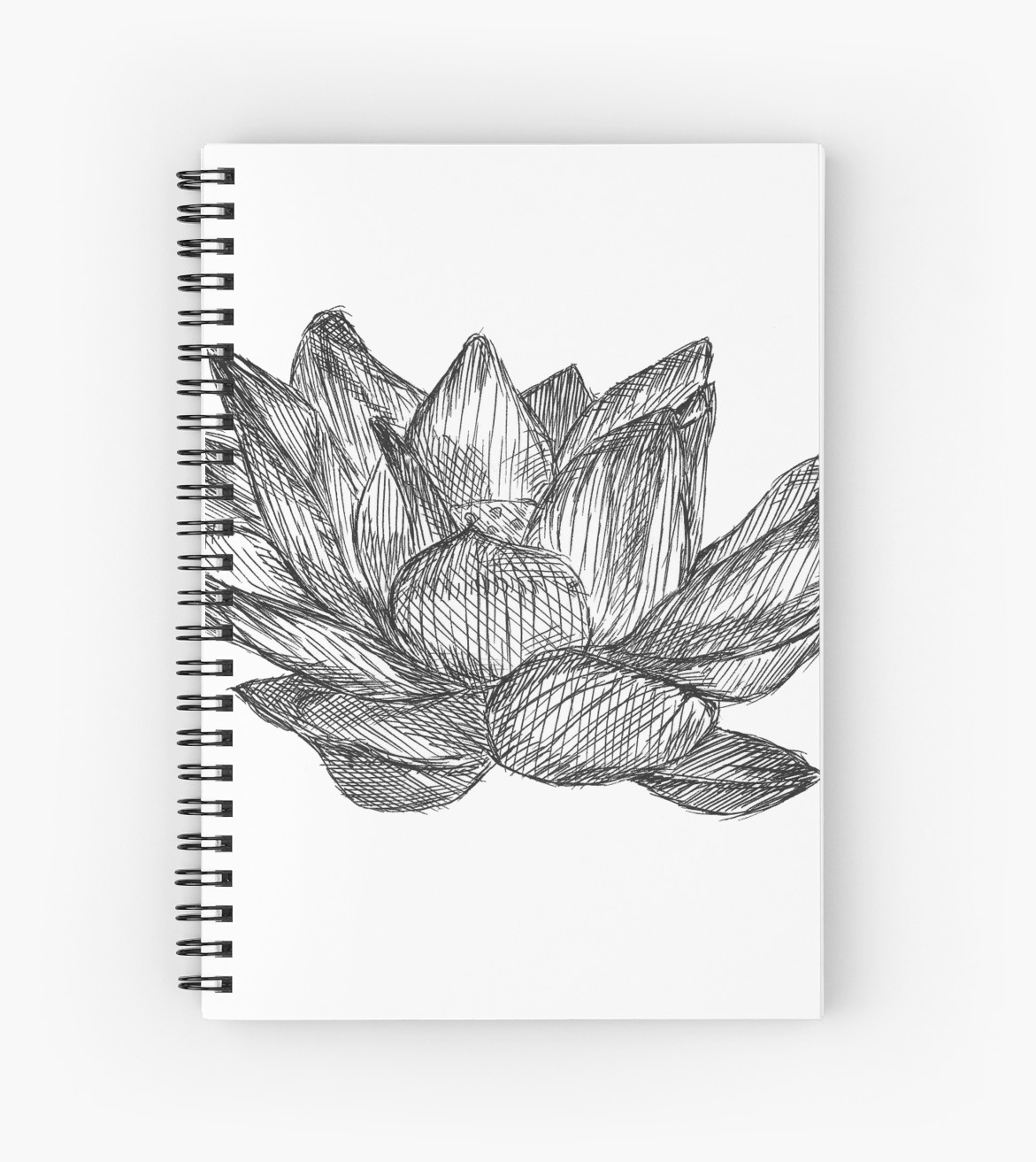 1171x1313 Lotus Flower Pen Drawing Spiral Notebooks - Flower Pen Drawing