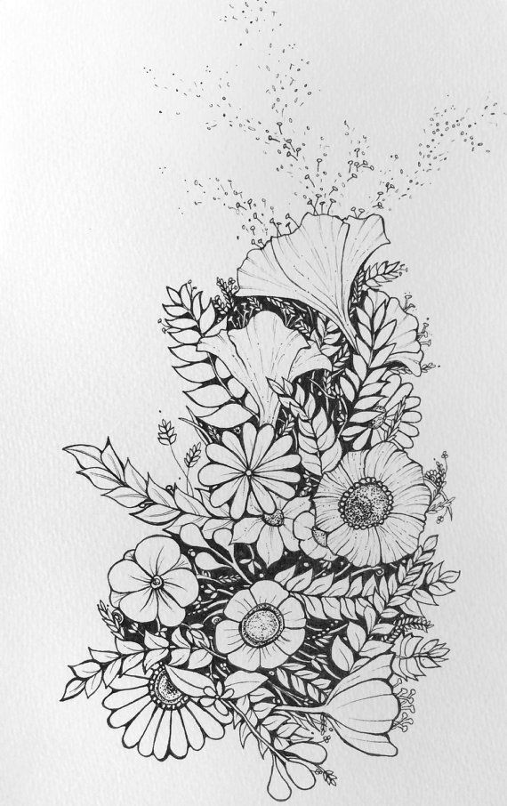 Flower Pen Drawing At Paintingvalleycom Explore