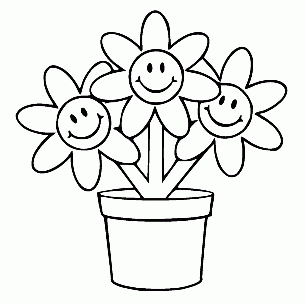 Flower Pot Drawing For Kid at Explore collection