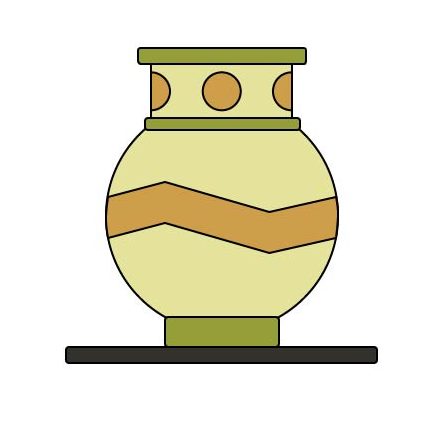 428x424 Free Easy Quick Step - Flower Pot Drawing For Kid