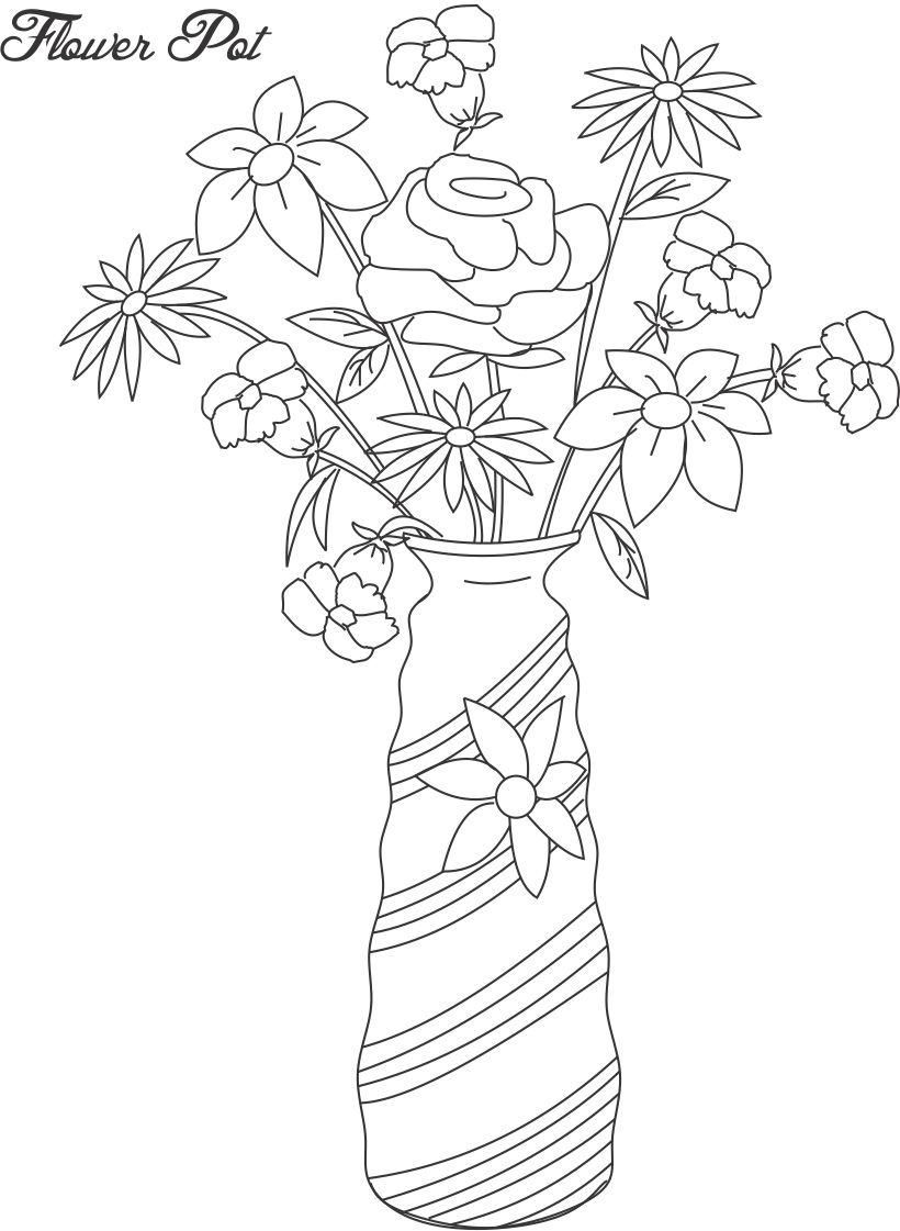 820x1121 flower pot coloring pictures with pot drawing at getdrawings com - Flower Pot Drawing Images