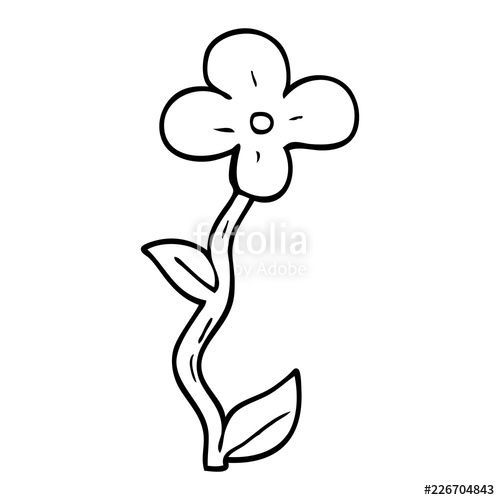 500x500 Line Drawing Cartoon Flower Pot Stock Image And Royalty Free - Flower Pot Line Drawing