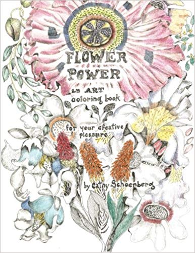 386x499 Flower Power An Art Coloring Book Cathy Schoenberg - Flower Power Drawing