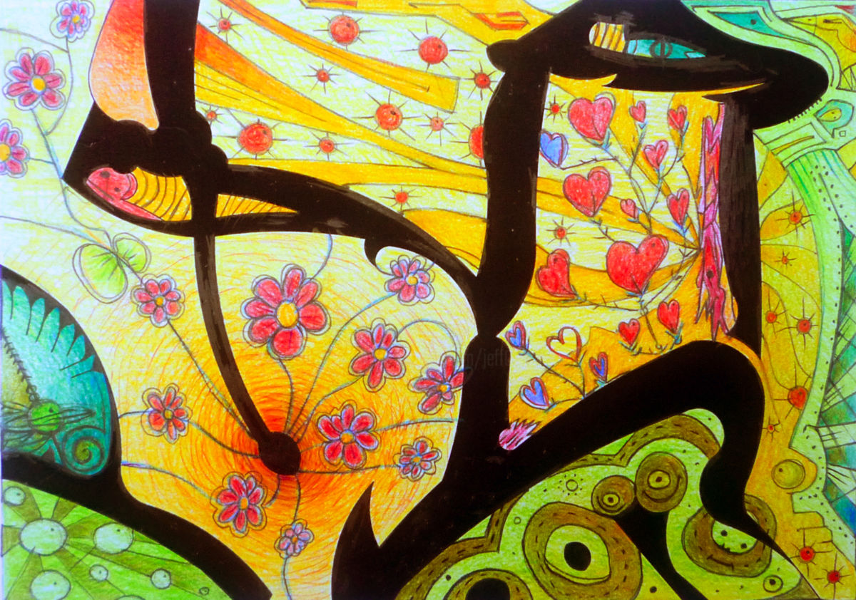 1200x842 Flower Power Drawing - Flower Power Drawing