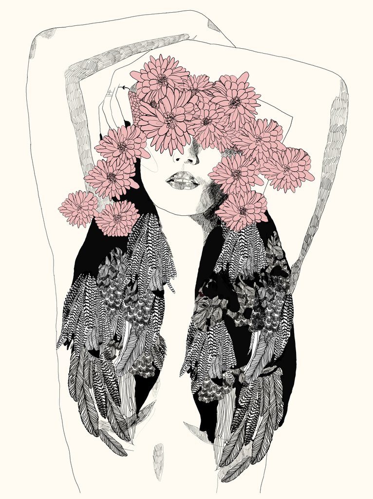 766x1024 Flower Power' - Flower Power Drawing