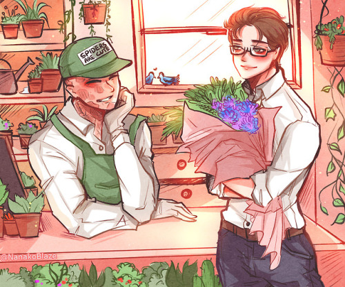 500x416 Flower Shop Au Tumblr - Flower Shop Drawing
