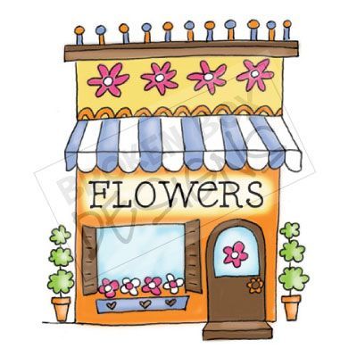 400x400 boutique buildings flower shop illustrations drawing - Flower Shop Drawing