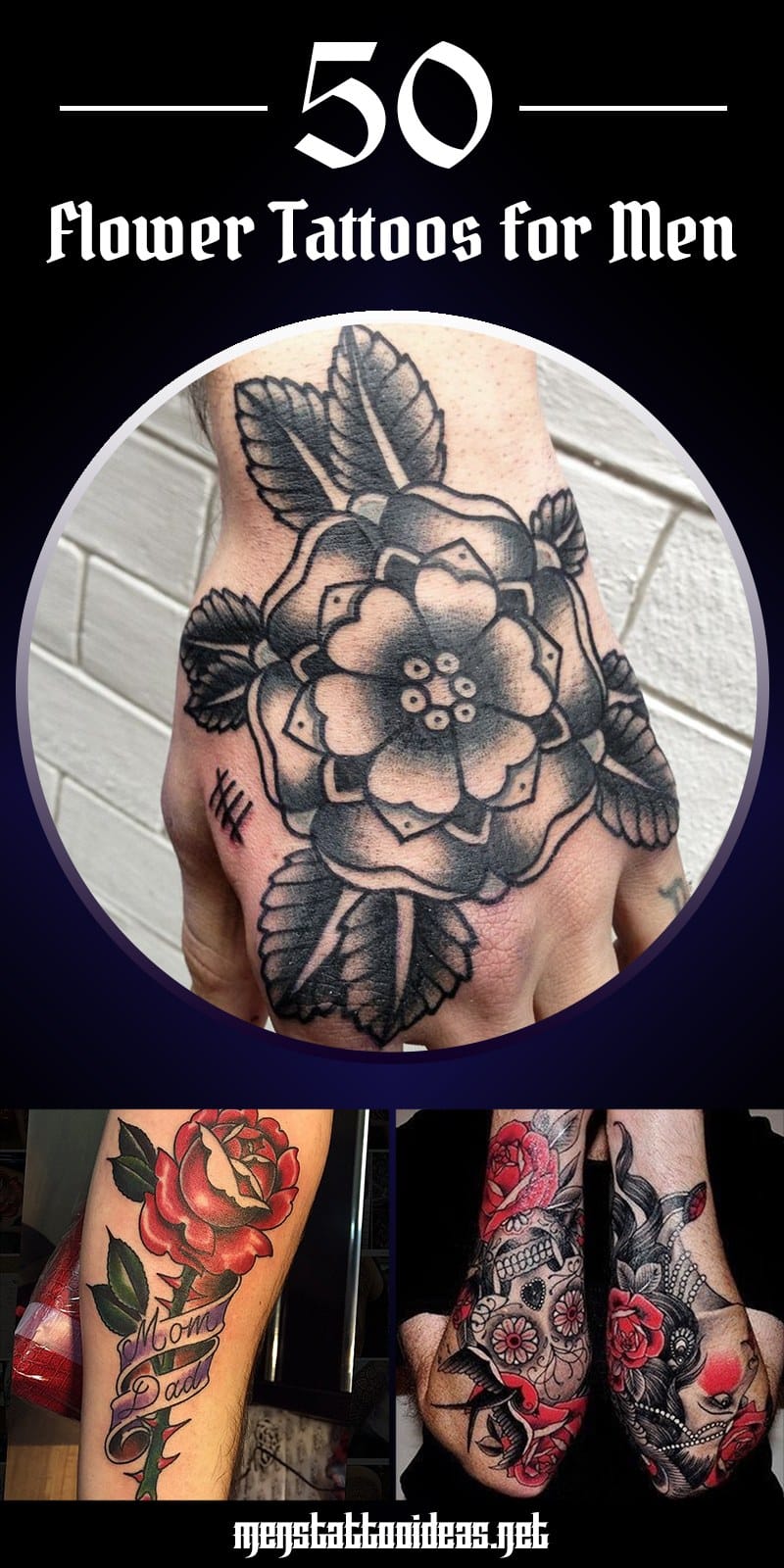 800x1600 Flower Tattoos For Men - Flower Tattoo Drawings