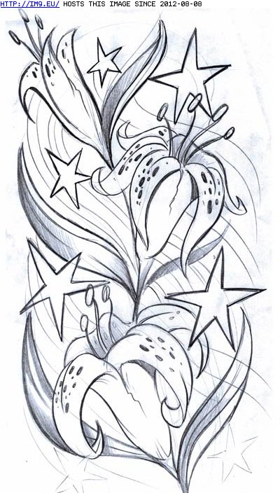 400x704 Lily Flower Tattoo Sample Tattoo Ideas - Flower Tattoo Drawings