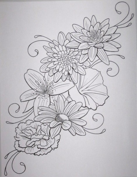 470x608 Gallery Studio Star Tattoo Flower Tattoo Drawings - Flower Tattoo Drawings