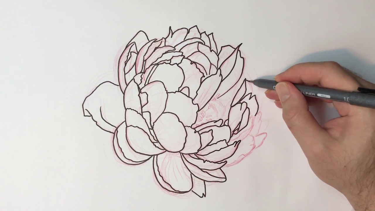 1280x720 How To Draw A Flower Tattoo Design - Flower Tattoo Drawings